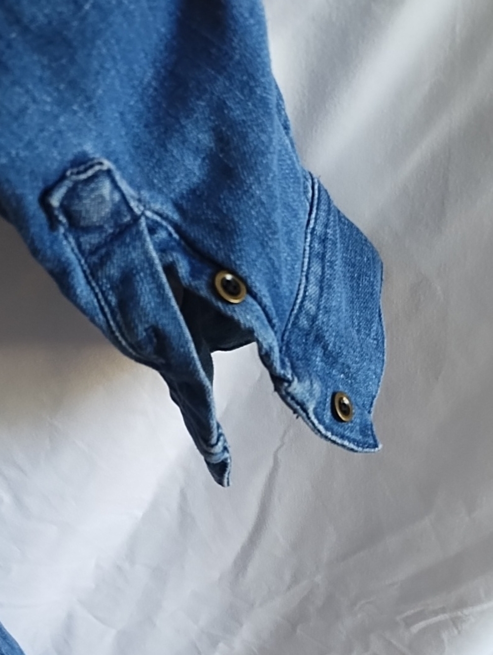 Denim Longline Button-Up Dress - Blue - Picture 4 of 9